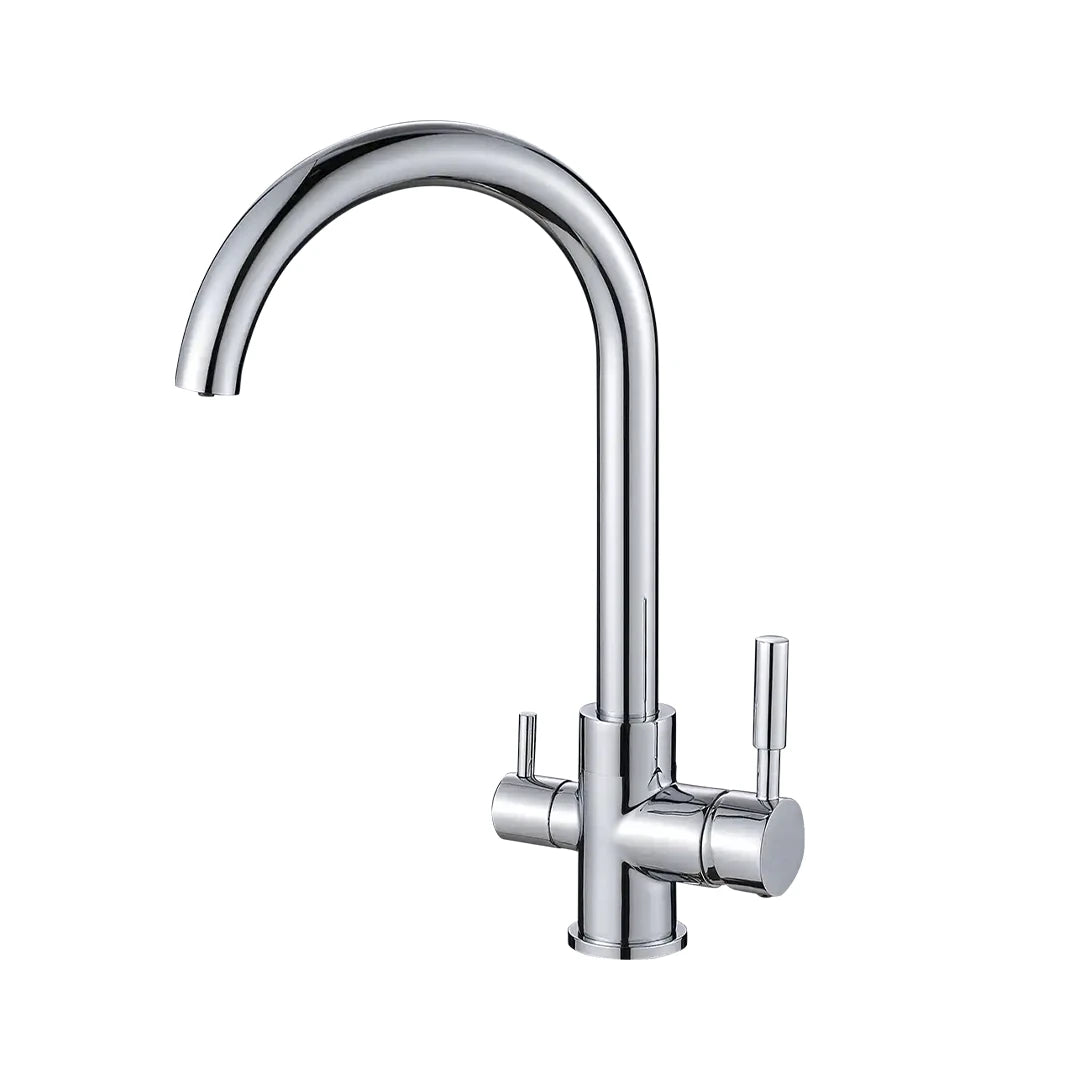 Der Pi 4106 3-Wege-Wasserhahn aus Edelstahl für Osmoseanlagen und Wasserfilter: Als Freisteller