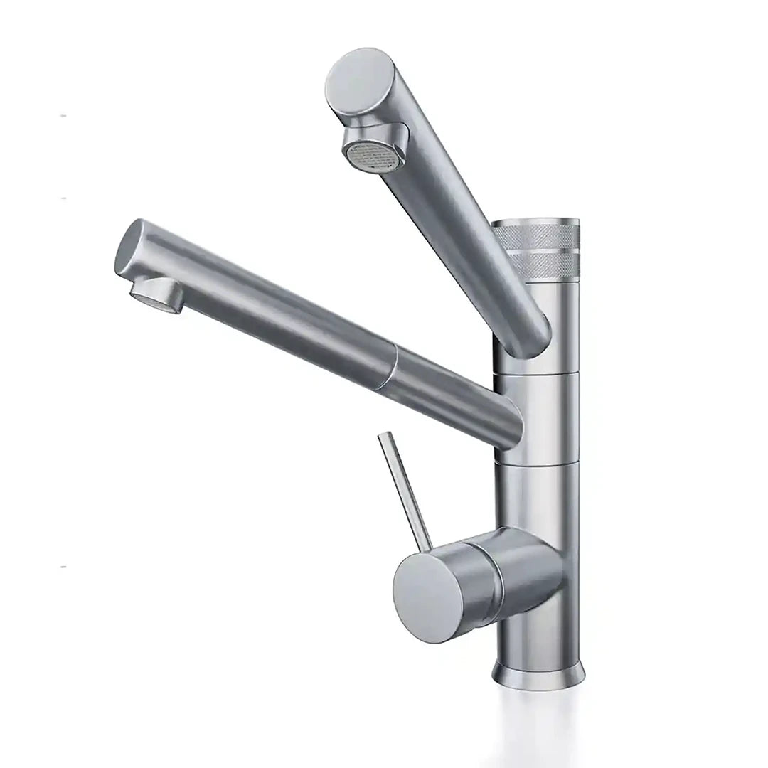 Der Pi 9180 M 3-Wege-Wasserhahn Satin Optik mit ausziehbarer Brause für Osmoseanlagen und Wasserfilter: Als Freisteller