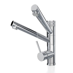 Der Pi 9180 M 3-Wege-Wasserhahn verchromt mit ausziehbarer Brause für Osmoseanlagen und Wasserfilter: Als Freisteller