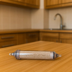 Urquelle Ersatzfilter Osmoseanlage - EM Maifan Filter für Urquelle Diamant 1 - liegend in der Küche