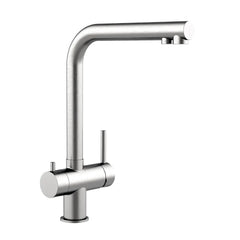 Der 3 Wege Wasserhahn aus Edelstahl von Vizio für Wasserfilter: Modell VZFX011180 als Freisteller
